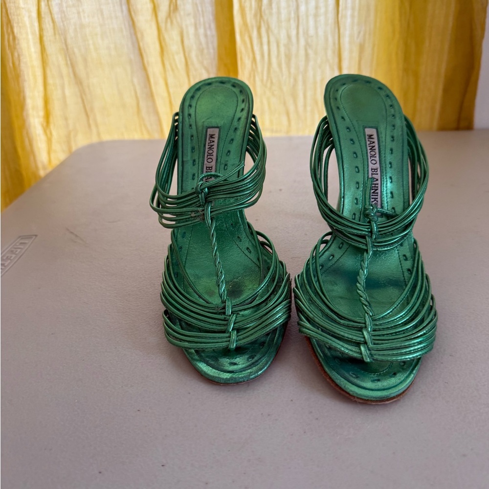 Manolo Blahnik Green Women's Shoes